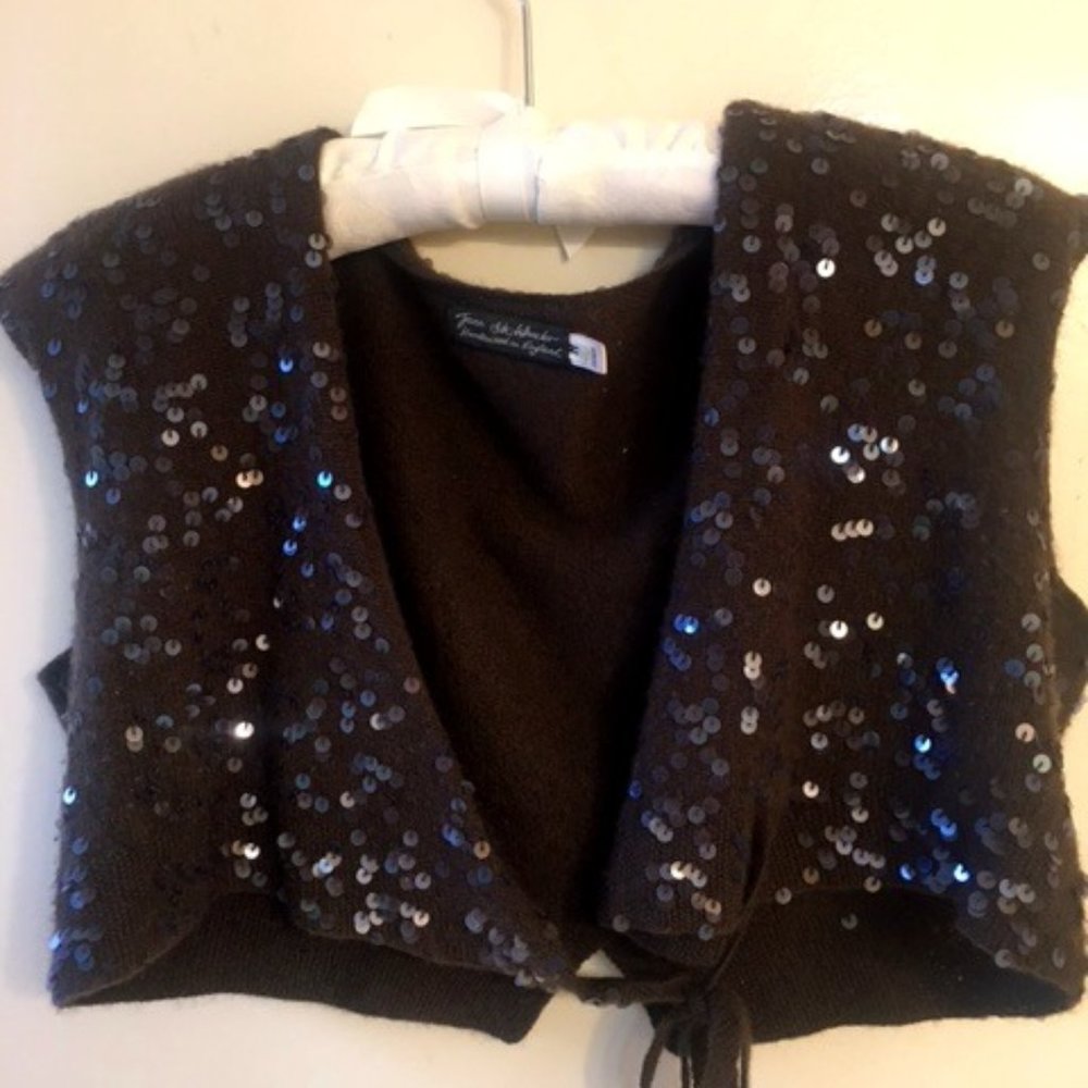 Jane Wheeler Hand Knitted Cashmere Sequin Bolero